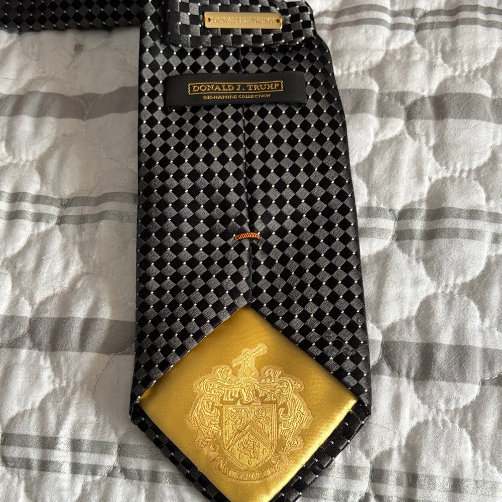 TRUMP Grey and Black Men's Tie